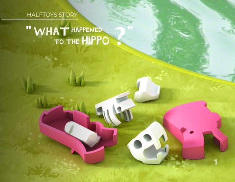 Image of HALF ANIMAL PICTURE BOOK SET (HIPPO)