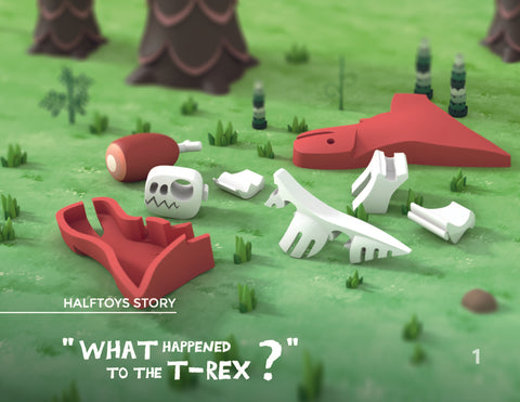Image of HALF DINO PICTURE BOOK SET (T-REX)