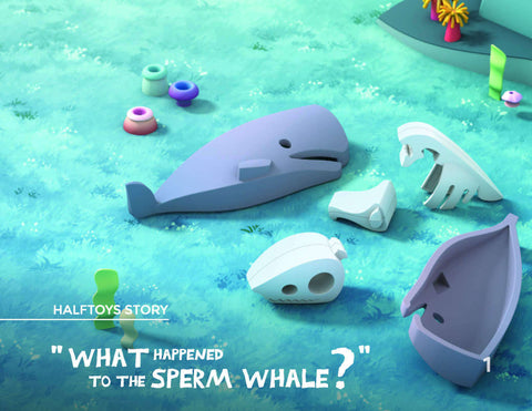 Image of HALF OCEAN PICTURE BOOK SET (SPERM WHALE)